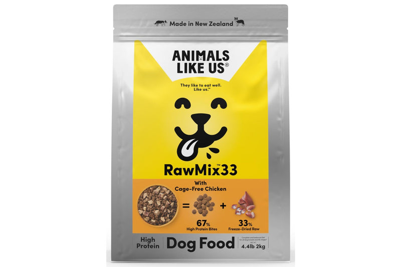 Animals Like Us: RawMix33 with Cage-Free Chicken Dog Food (2kg)