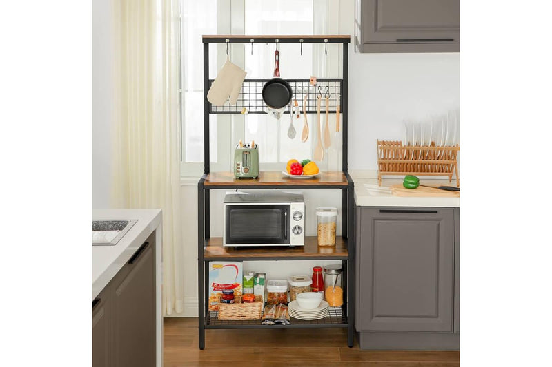 Vasagle Industrial Kitchen Baker's Rack - 3-Tier (Rustic Brown)