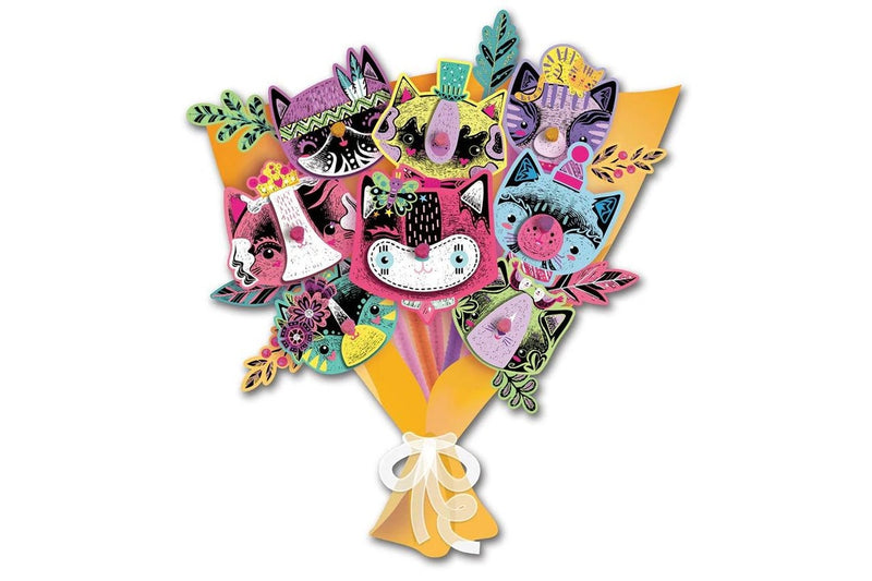 Avenir: Scratch Art Kit - Kitty Bouquet