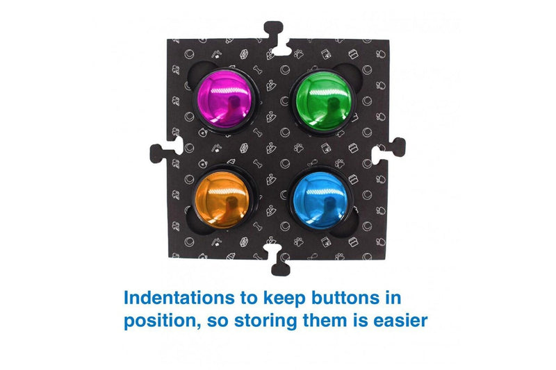 2PK Tech4Pets Mat Board Organiser Storage Holder For Talking Buttons Floor Black