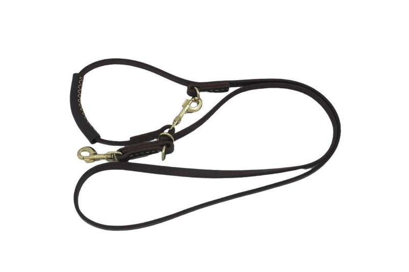 Leather Handle Dog Leash With p Shape Hook