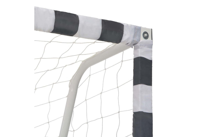 Soccer Goal 300X200x90 Cm Metal Black And White - One Size