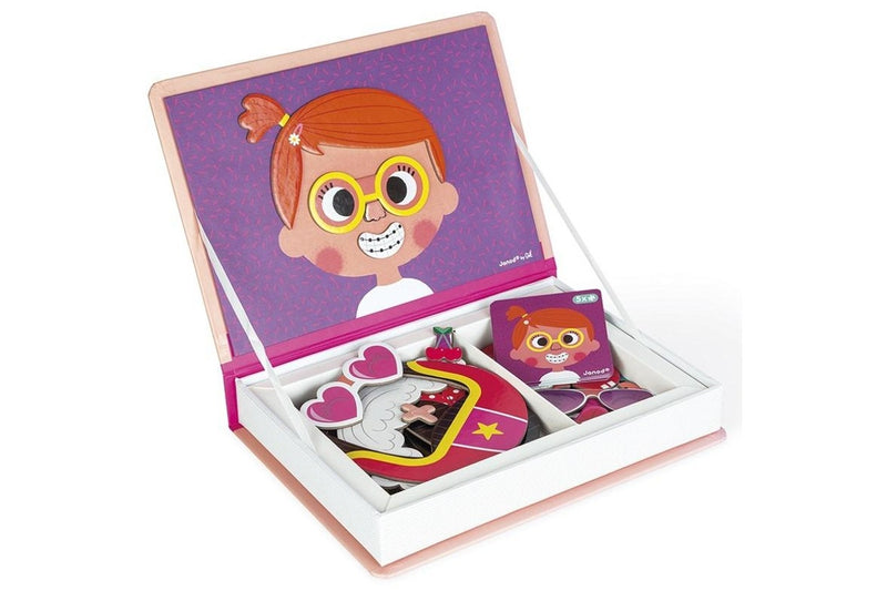 Janod: Girls Crazy Faces Magneti'book