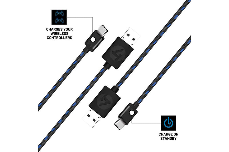 4Gamers PS5 Play & Charge Cable Twin Pack (3m)