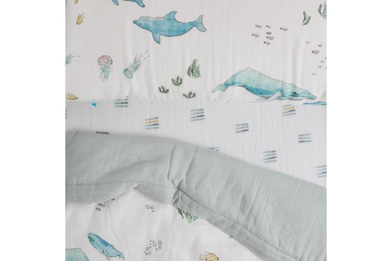 Little Unicorn: Toddler Bedding Set - Whales