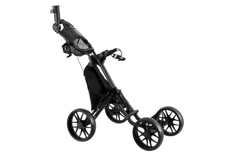 Golf Buggy Foldable Trolley Golf Cart Wheels Umbrella Bottle Holder