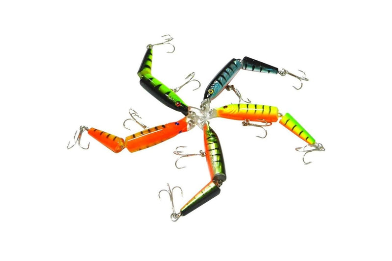 5 Piece 10.5cm 9.6g 2 Section Hard Plastic Fishing Lures Set