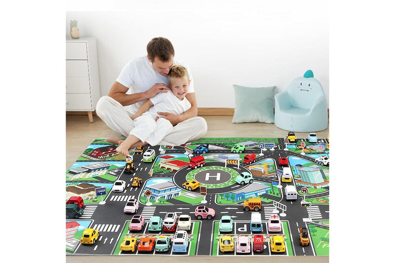 Kids Children City Road Play Mat Car Road Playmat Learning Gifts