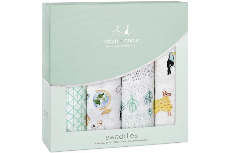 Aden + Anais: Classic Swaddle Set - Around The World (4 Pack)