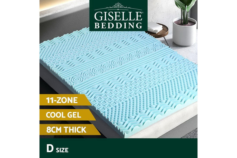 Giselle 11-zone Memory Foam Mattress Topper Double