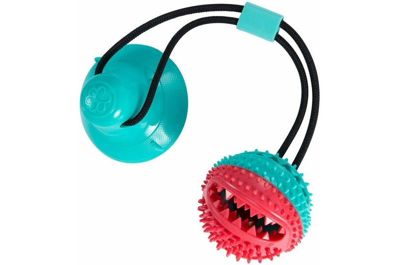 Dog Toy Suction Cup Self-Playing Rubber Ball Chew Food Dispensing Toothbrush