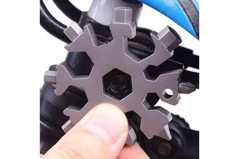 2Pcs Muti-Use Stainless Steel 18-in-1 Snowflake Multi-Tool Color Mixtu