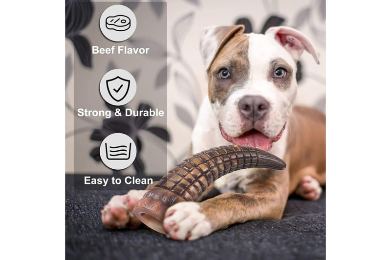 Durable Rubber Non-toxic Beef Flavor Dog Chew Toy For Aggressive Chewers For Small Medium Large Dogs