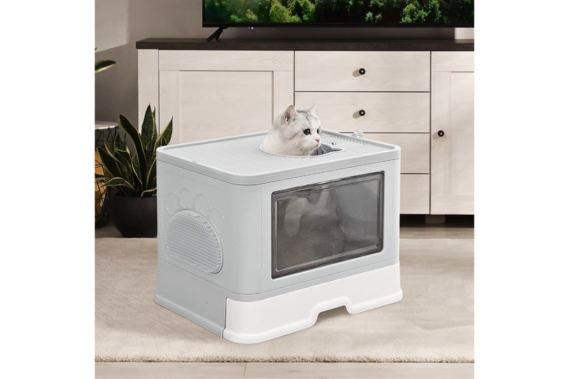 Stylish Cat Litter Box Enclosure With Portable Scoop Drawer