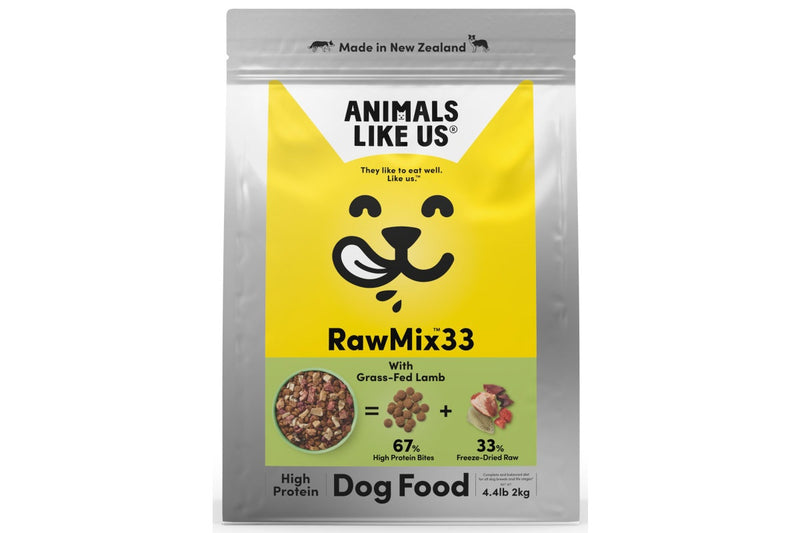 Animals Like Us: RawMix33 with Grass-Fed Lamb Dog Food (2kg)