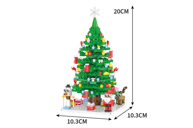 2024 Advent Calendar Christmas Tree Building Set with LED Light String Xmas Countdown Calendar