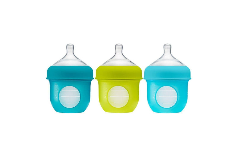 Boon: Nursh Silicone Pouch Bottles 3pk - Blue (4oz)