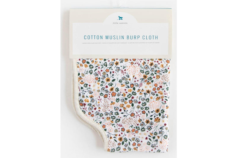 Little Unicorn: Muslin Burp Cloth - Pressed Petals