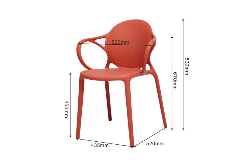 Fraser Country Contemporary Modern Dining Chair (Set of 4) - Red