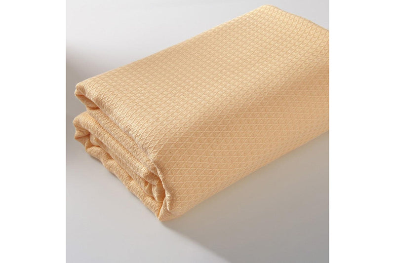 Breathable Summer Blanket Waffle Throw Blanket Air Conditioning Blanket Camel