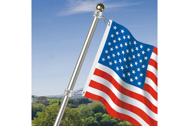 2 Pcs Metal Flag Pole Rings Aluminum Alloy Swivels Flagpole Rings