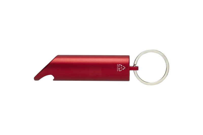 Flare Recycled Aluminium Torch Keyring (Red) (One Size)