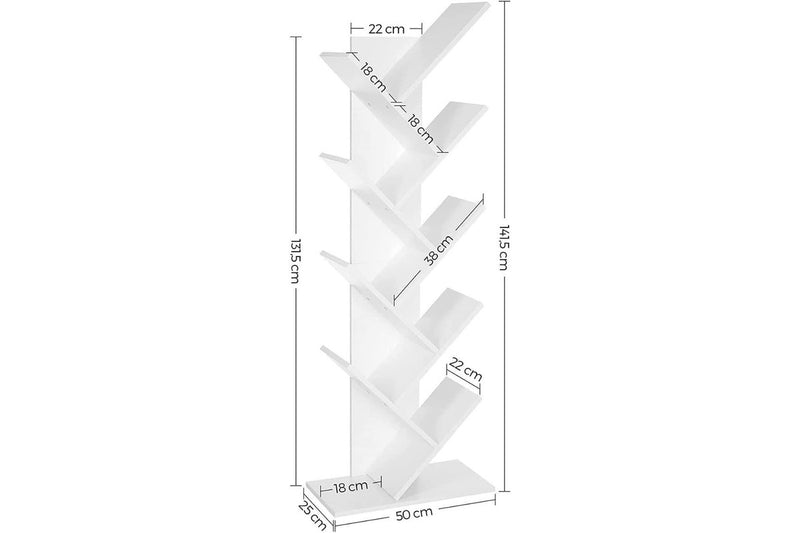 Vasagle : 8-Tier Tree Bookshelf - White