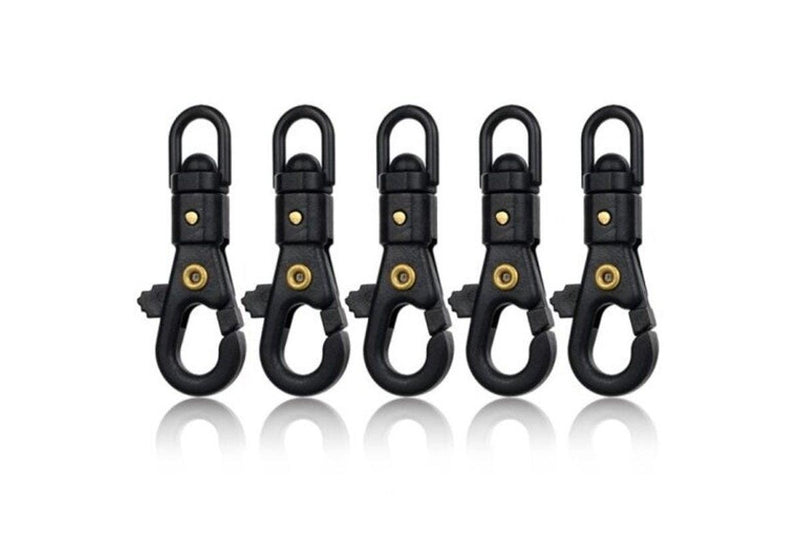 360 Degree Rope Hook 5Pcs Black - Standard