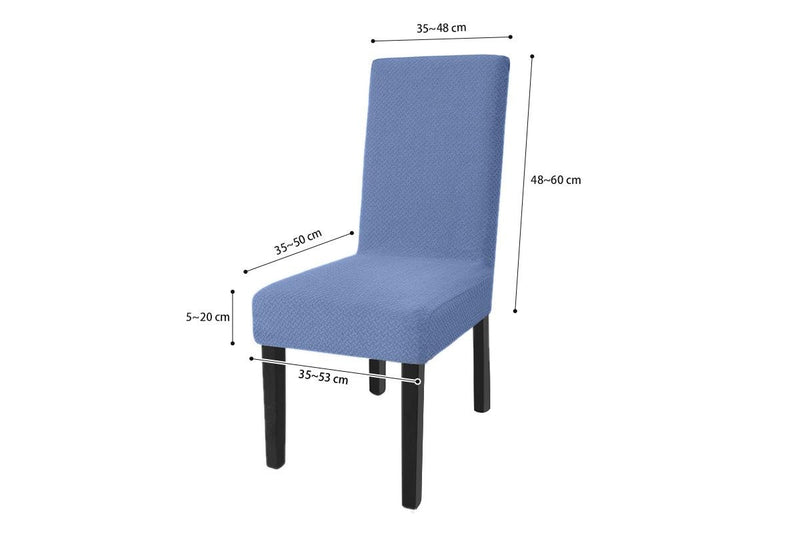 COMFEYA 2 Pack Checked Dining Chair Slipcover - Blue