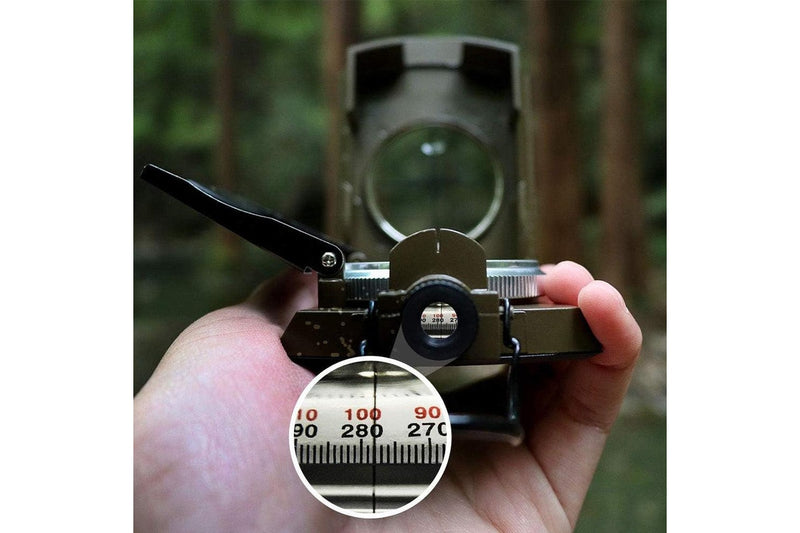 Hiking Compass With Sighting Clinometer Camping For Outdoor Activities - One Size