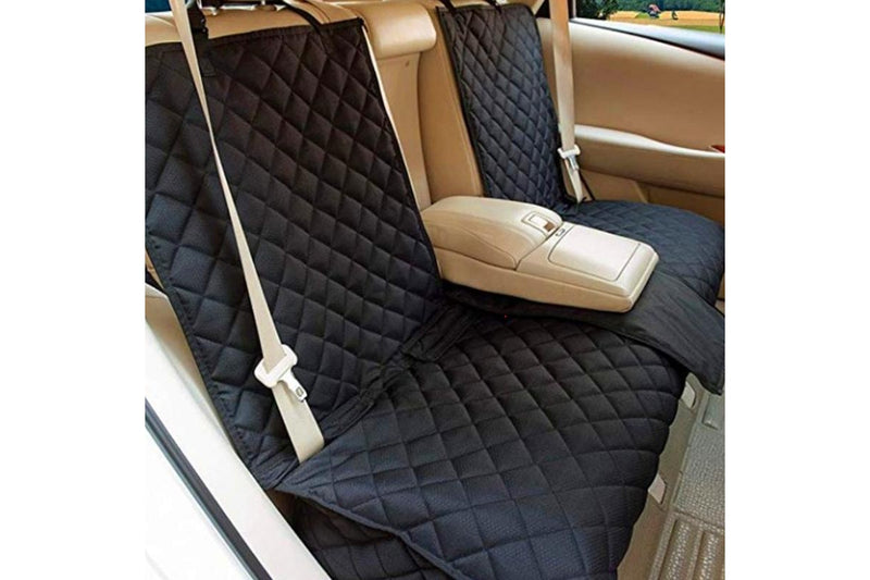 Waterproof Pets Bench Dog Car Seat Mat for Back Seat -Black