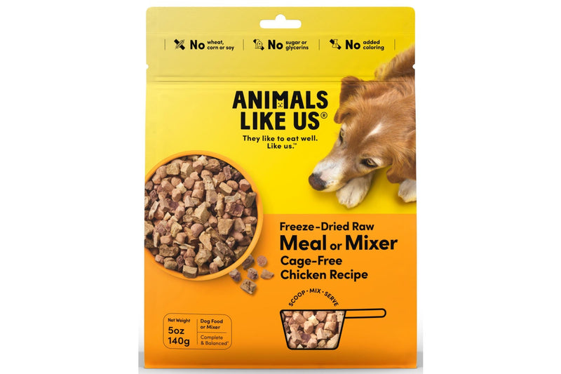 Animals Like Us: Freeze-Dried Raw Meal or Mixer Cage-Free Chicken Recipe Dog food (140g)