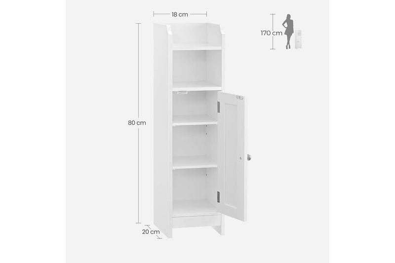 VASAGLE Soglio Slim Floor Storage Cabinet - White