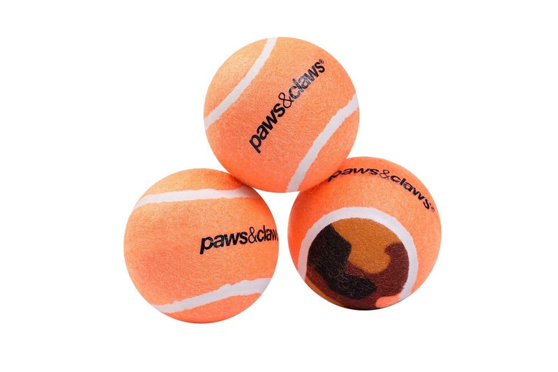 12PK Paws & Claws 6cm Tennis Balls Camo Dog Toy Interactive Fun Toys Play Assort