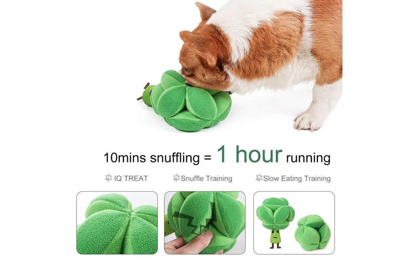 Snuffle Broccoli Dog Puzzle Toys Increase Iq Slow Dispensing Feeder Pet Cat Training Games Feeding Food Intelligence -