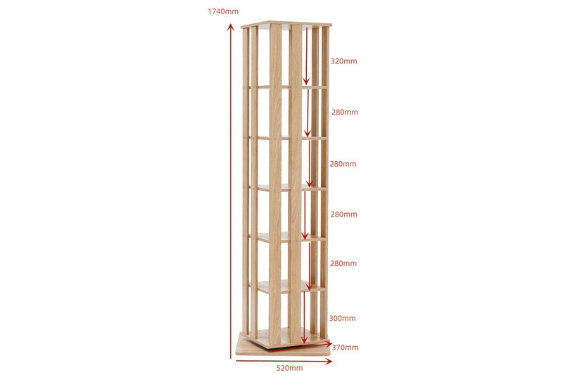 Fraser Country 6 Tier Rotation Shelf - Natural