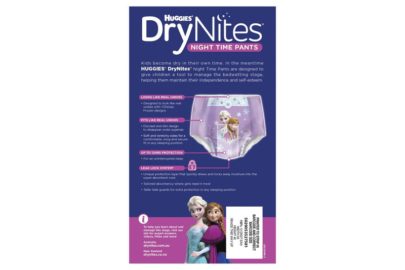 Huggies DryNites Night Time Girls Pants - 4-7 Years