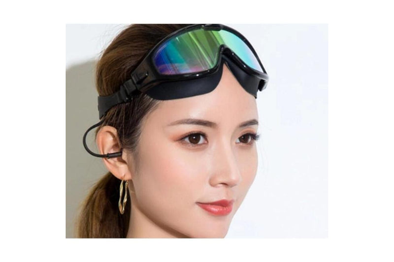 Adult Swimming Glasses Diving Goggles Waterproof And Anti Fog Hd Colourful - White - Standard