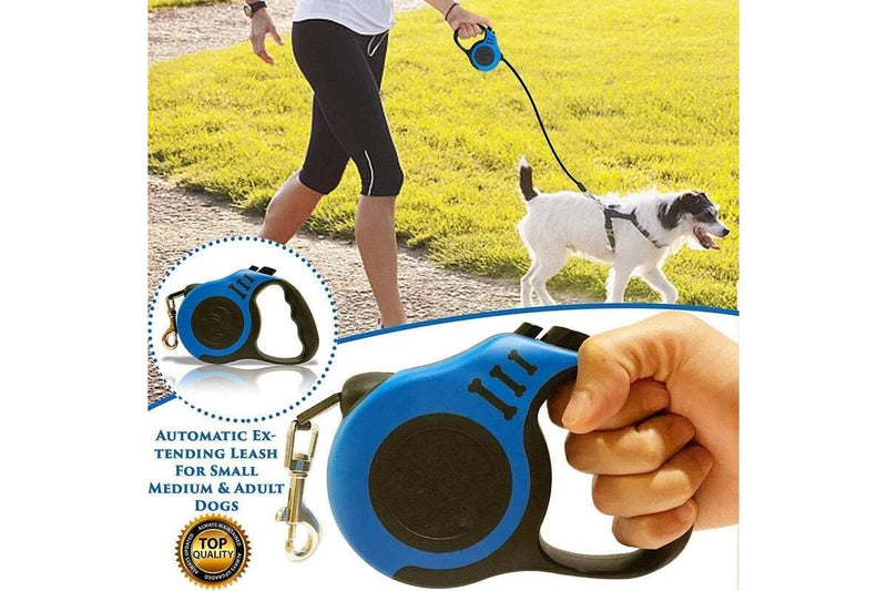 2 Sets of Retractable Dog Leash Automatic Flexible Puppy Cat Traction Rope Belt Red