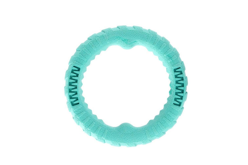 2x Paws & Claws Fetch N' Play 24cm Tugger Ring Large Pet Dog Chew Play Toy Aqua