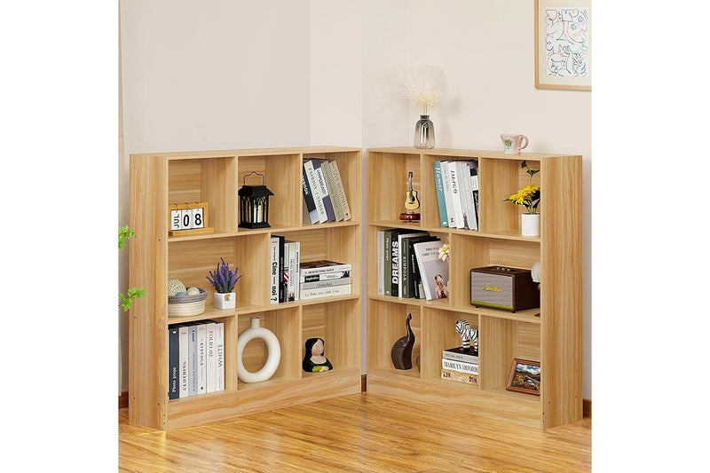 STORFEX 3-Tier Open Bookshelf - Wood