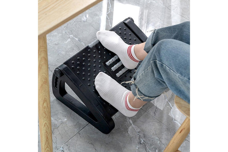 Foot Rest with Massage Roller Adjustable Height Footrest Non Slip Foot Stool for Office Home