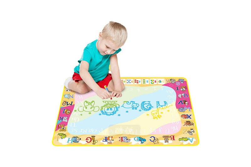 Reusable Water Drawing Mat Cartoon Doodle Painting Mat Kids Painting Writing Learning Toy Kit Letters Style