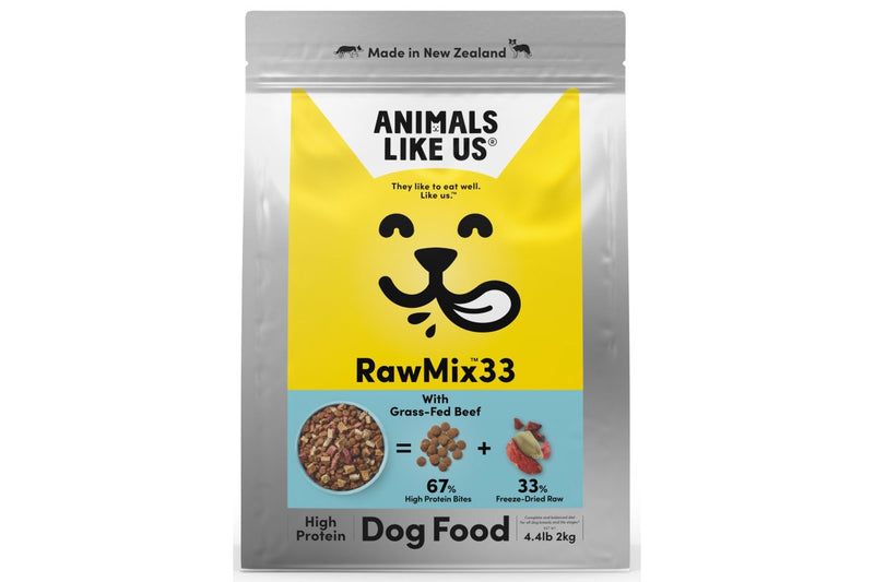 Animals Like Us: RawMix33 with Grass-Fed Beef Dog Food (2kg)