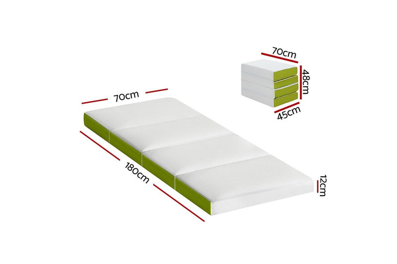 Giselle Foldable Mattress 4-fold Bed - Green