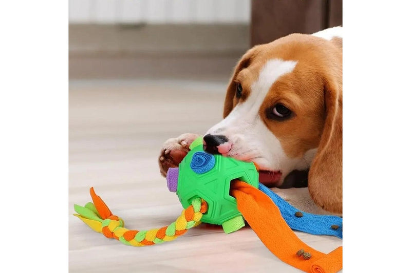 Pet Snuffle Ball with Interactive Rope Interactive Puzzle Toys Dog Chew Toys Green