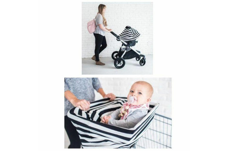 Breastfeeding Cover Cotton White Black Grey Light Pink Stripes Nursing Maternity