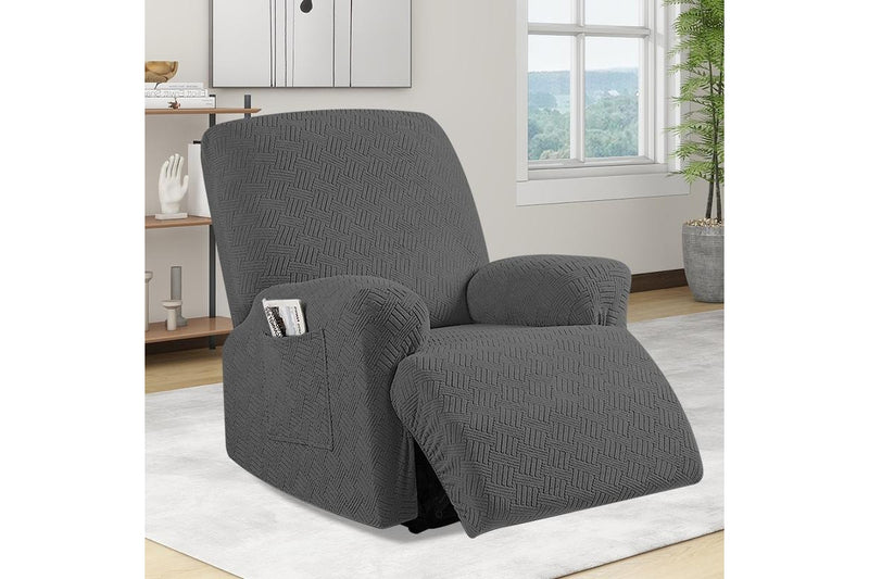 COMFEYA 1 Seater Recliner Cover for Lounge Chair - Dark Gray