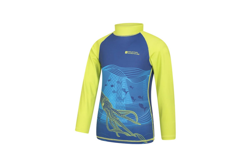 Mountain Warehouse Childrens/Kids Squid Long-Sleeved Rash Guard (Blue) (2-3 Years)