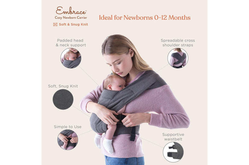 Ergobaby: Embrace Newborn Carrier - Heather Grey